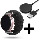 Strap-it GW5 - Scrunchie bandje (zwart) + Oplader - Batch 2 (06-2023)