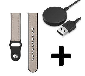 Strap-it GW5 - siliconen hybrid bandje (wit) + Oplader - Batch 2 (06-2023)