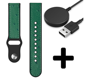 Strap-it GW5 - siliconen hybrid bandje (groen) + Oplader - Batch 2 (06-2023)