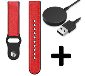 Strap-it GW5 - Siliconen hybrid bandje (rood) + Oplader - Batch 2 (06-2023)