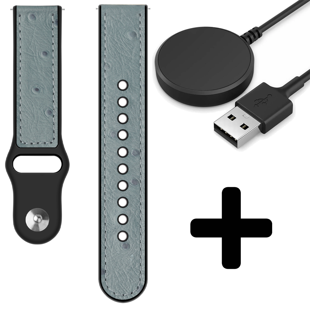Strap-it Strap-it Bandje geschikt voor Samsung Galaxy Watch 5 (40mm / 44mm / Pro) bandje siliconen hybrid bandje (grijs) - Incl. Oplader geschikt voor Samsung Galaxy Watch 5 40 mm / 44 mm / Pro (oplaadkabel) Strap-it Strap-it Bandje geschikt voor Samsung Galaxy Watch 5 (40mm / 44mm / Pro) bandje siliconen hybrid bandje (grijs) - Incl. Oplader geschikt voor Samsung Galaxy Watch 5 40 mm / 44 mm / Pro (oplaadkabel)
