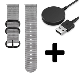 Strap-it GW5 - nylon gesp band (grijs) + Oplader - Batch 2 (06-2023) Strap-it GW5 - nylon gesp band (grijs) + Oplader - Batch 2 (06-2023)