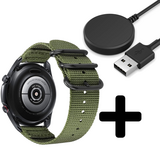 Strap-it GW5 - nylon gesp band (groen) + Oplader - Batch 2 (06-2023)