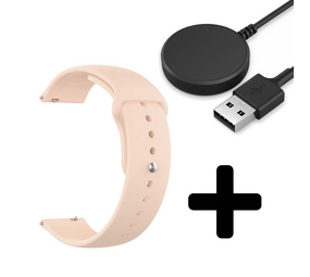 Strap-it GW5 - sport bandje (antiek roze) + Oplader - Batch 2 (06-2023)