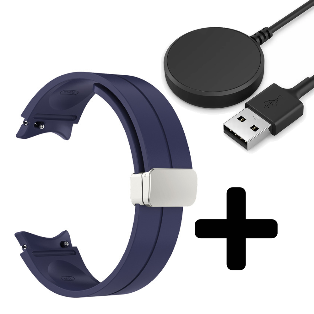 Strap-it Strap-it Bandje geschikt voor Samsung Galaxy Watch 5 (40mm / 44mm / Pro) Magnetische sport band - Siliconen bandje - (donkerblauw) - Incl. Oplader geschikt voor Samsung Galaxy Watch 5 40 mm / 44 mm / Pro (oplaadkabel) Strap-it Strap-it Bandje geschikt voor Samsung Galaxy Watch 5 (40mm / 44mm / Pro) Magnetische sport band - Siliconen bandje - (donkerblauw) - Incl. Oplader geschikt voor Samsung Galaxy Watch 5 40 mm / 44 mm / Pro (oplaadkabel)