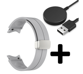 Strap-it GW5 - magnetische sport band (grijs) + Oplader - Batch 2 (06-2023)