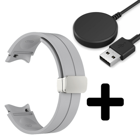 Strap-it Strap-it Bandje geschikt voor Samsung Galaxy Watch 5 (40mm / 44mm / Pro) Magnetische sport band - Siliconen bandje - (grijs) - Incl. Oplader geschikt voor Samsung Galaxy Watch 5 40 mm / 44 mm / Pro (oplaadkabel) Strap-it Strap-it Bandje geschikt voor Samsung Galaxy Watch 5 (40mm / 44mm / Pro) Magnetische sport band - Siliconen bandje - (grijs) - Incl. Oplader geschikt voor Samsung Galaxy Watch 5 40 mm / 44 mm / Pro (oplaadkabel)