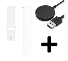 Strap-it GW5 - lichtgevend siliconen bandje (wit) + Oplader - Batch 2 (06-2023)