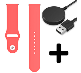 Strap-it GW5 - lichtgevend siliconen bandje (rood) + Oplader - Batch 2 (06-2023)