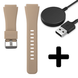 Strap-it GW5 - siliconen bandje (beige) + Oplader - Batch 2 (06-2023)