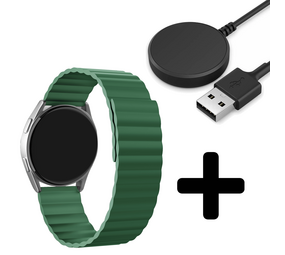 Strap-it GW5 - magnetisch siliconen bandje (groen) + Oplader - Batch 2 (06-2023)
