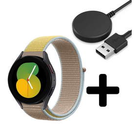 Strap-it GW5 - nylon band (camel) + Oplader - Batch 2 (06-2023)