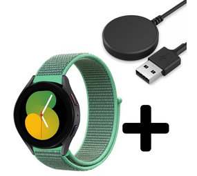 Strap-it GW5 - nylon band (mint) + Oplader - Batch 2 (06-2023)