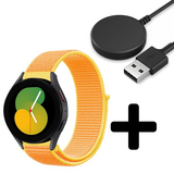 Strap-it GW5 - nylon band (lichtgeel) + Oplader - Batch 2 (06-2023)