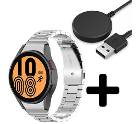 Strap-it GW5 - titanium bandje (zilver) + Oplader - Batch 2 (06-2023)
