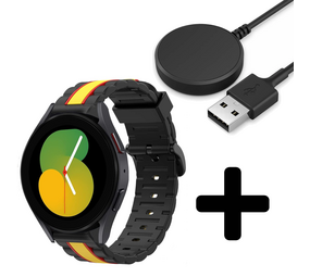 Strap-it GW5 - Special Edition Band (zwart/geel) + Oplader - Batch 2 (06-2023)