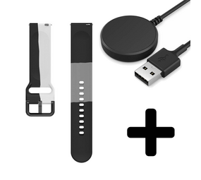 Strap-it GW5 - triple sport band (zwart-wit-grijs)  + Oplader - Batch 2 (06-2023)