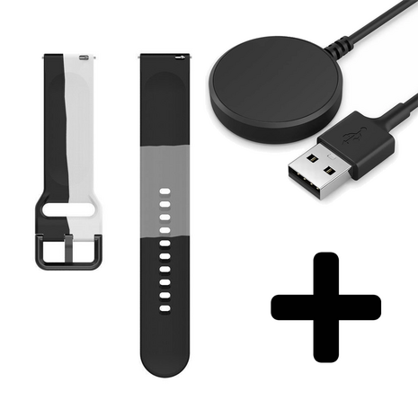 Strap-it Strap-it Bandje geschikt voor Samsung Galaxy Watch 5 (40mm / 44mm / Pro) bandje triple sport band (zwart-wit-grijs) - Incl. Oplader geschikt voor Samsung Galaxy Watch 5 40 mm / 44 mm / Pro (oplaadkabel) Strap-it Strap-it Bandje geschikt voor Samsung Galaxy Watch 5 (40mm / 44mm / Pro) bandje triple sport band (zwart-wit-grijs) - Incl. Oplader geschikt voor Samsung Galaxy Watch 5 40 mm / 44 mm / Pro (oplaadkabel)