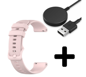 Strap-it GW5 - luxe siliconen bandje (roze) + Oplader - Batch 2 (06-2023)