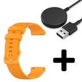 Strap-it GW5 - luxe siliconen bandje (oranje) + Oplader - Batch 2 (06-2023)