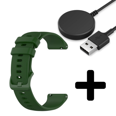 Strap-it Strap-it Bandje geschikt voor Samsung Galaxy Watch 5 (40mm / 44mm / Pro) bandje luxe siliconen bandje (legergroen) - Incl. Oplader geschikt voor Samsung Galaxy Watch 5 40 mm / 44 mm / Pro (oplaadkabel) Strap-it Strap-it Bandje geschikt voor Samsung Galaxy Watch 5 (40mm / 44mm / Pro) bandje luxe siliconen bandje (legergroen) - Incl. Oplader geschikt voor Samsung Galaxy Watch 5 40 mm / 44 mm / Pro (oplaadkabel)