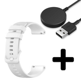 Strap-it GW5 - luxe siliconen bandje (wit) + Oplader - Batch 2 (06-2023)