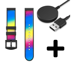 Strap-it GW5 - nylon hybrid bandje (kleurrijk) + Oplader - Batch 2 (06-2023)