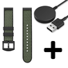 Strap-it Strap-it Bandje geschikt voor Samsung Galaxy Watch 5 (40mm / 44mm / Pro) bandje nylon hybrid bandje (groen) - Incl. Oplader geschikt voor Samsung Galaxy Watch 5 40 mm / 44 mm / Pro (oplaadkabel) Strap-it Strap-it Bandje geschikt voor Samsung Galaxy Watch 5 (40mm / 44mm / Pro) bandje nylon hybrid bandje (groen) - Incl. Oplader geschikt voor Samsung Galaxy Watch 5 40 mm / 44 mm / Pro (oplaadkabel)
