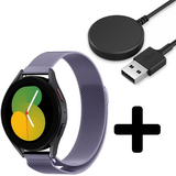 Strap-it GW5 - Milanese band (lichtpaars) + Oplader - Batch 2 (06-2023)