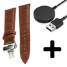 Strap-it Strap-it Bandje geschikt voor Samsung Galaxy Watch 5 (40mm / 44mm / Pro) bandje luxe leren bandje (bruin) - Incl. Oplader geschikt voor Samsung Galaxy Watch 5 40 mm / 44 mm / Pro (oplaadkabel) Strap-it Strap-it Bandje geschikt voor Samsung Galaxy Watch 5 (40mm / 44mm / Pro) bandje luxe leren bandje (bruin) - Incl. Oplader geschikt voor Samsung Galaxy Watch 5 40 mm / 44 mm / Pro (oplaadkabel)