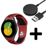 Strap-it GW5 - sport band (rood/zwart) + Oplader - Batch 2 (06-2023)