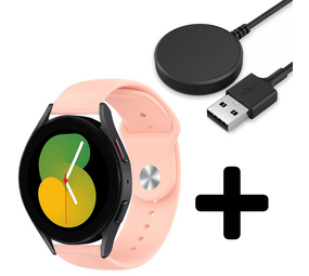 Strap-it GW5 - sport band (roze) + Oplader - Batch 2 (06-2023)