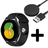 Strap-it GW5 - sport band (zwart) + Oplader - Batch 2 (06-2023)