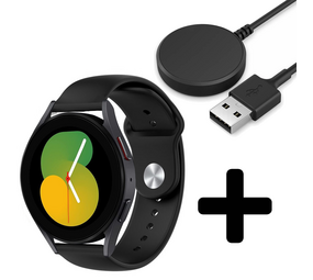 Strap-it GW5 - sport band (zwart) + Oplader - Batch 2 (06-2023)