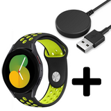 Strap-it GW5 - sport band (zwart/geel) + Oplader - Batch 2 (06-2023)