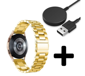 Strap-it GW5 - stalen band (goud)  + Oplader - Batch 2 (06-2023)