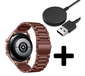 Strap-it GW5 - stalen band (brons-bruin) + Oplader - Batch 2 (06-2023)