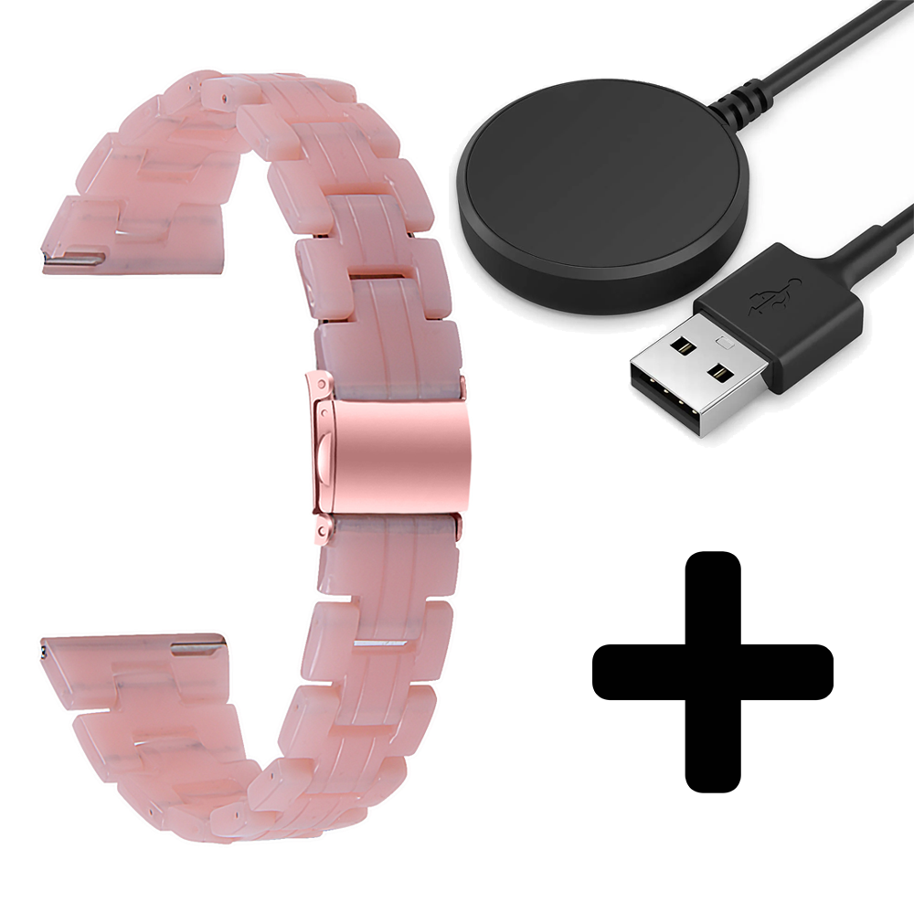 Strap-it Strap-it Bandje geschikt voor Samsung Galaxy Watch 5 (40mm / 44mm / Pro) bandje resin band (roze) - Incl. Oplader geschikt voor Samsung Galaxy Watch 5 40 mm / 44 mm / Pro (oplaadkabel) Strap-it Strap-it Bandje geschikt voor Samsung Galaxy Watch 5 (40mm / 44mm / Pro) bandje resin band (roze) - Incl. Oplader geschikt voor Samsung Galaxy Watch 5 40 mm / 44 mm / Pro (oplaadkabel)
