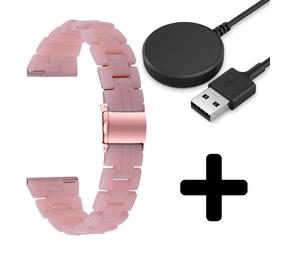 Strap-it GW5 - resin band (roze) + Oplader - Batch 2 (06-2023)