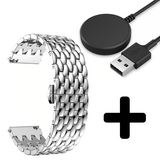 Strap-it GW5 - stalen draak bandje (zilver) + Oplader - Batch 2 (06-2023)