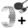 Strap-it Strap-it Bandje geschikt voor Samsung Galaxy Watch 5 (40mm / 44mm / Pro) bandje stalen draak bandje (zilver) - Incl. Oplader geschikt voor Samsung Galaxy Watch 5 40 mm / 44 mm / Pro (oplaadkabel) Strap-it Strap-it Bandje geschikt voor Samsung Galaxy Watch 5 (40mm / 44mm / Pro) bandje stalen draak bandje (zilver) - Incl. Oplader geschikt voor Samsung Galaxy Watch 5 40 mm / 44 mm / Pro (oplaadkabel)