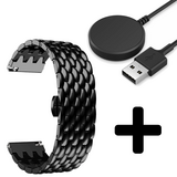 Strap-it GW5 - stalen draak bandje (zwart) + Oplader - Batch 2 (06-2023)