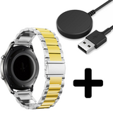 Strap-it GW5 - stalen band (zilver/goud) + Oplader - Batch 2 (06-2023)