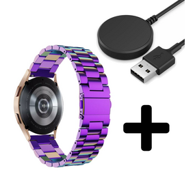 Strap-it GW5 - stalen band (regenboog) + Oplader - Batch 2 (06-2023)