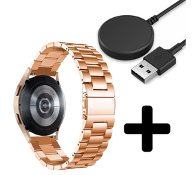 Strap-it GW5 - stalen band (rosÃ© goud) + Oplader - Batch 2 (06-2023)