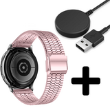 Strap-it GW5 - roestvrij stalen band (rosÃ© pink) + Oplader - Batch 2 (06-2023)