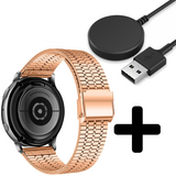 Strap-it GW5 - roestvrij stalen band (rosÃ© goud) + Oplader - Batch 2 (06-2023)