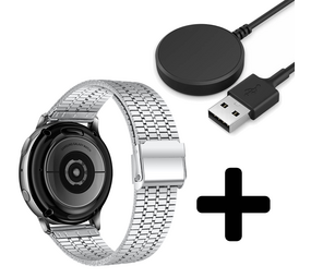 Strap-it GW5 - roestvrij stalen band (zilver) + Oplader - Batch 2 (06-2023)