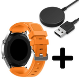 Strap-it GW5 - siliconen bandje (oranje) + Oplader - Batch 2 (06-2023)