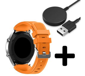 Strap-it GW5 - siliconen bandje (oranje) + Oplader - Batch 2 (06-2023)